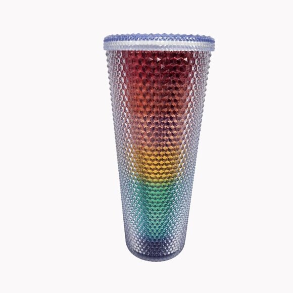 Starbucks 2020 Rainbow Pride Studded 24 oz Cold Cup Tumbler W/ Straw - New - Picture 3 of 7